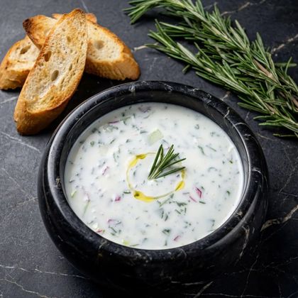 Окрошка по-армянски с овощами