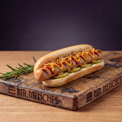 Хот-дог с куриной сосиской