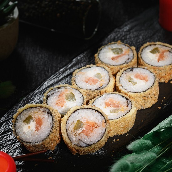 Темпура ролл лосось/филадельфия