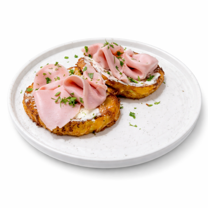 Драники с мортаделой