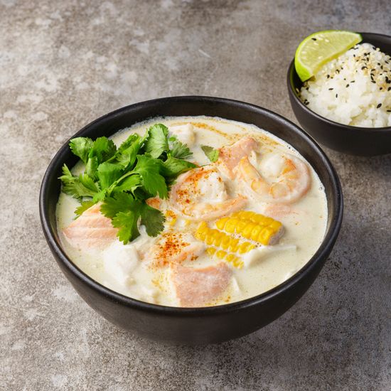 Суп Том Кха с морепродуктами