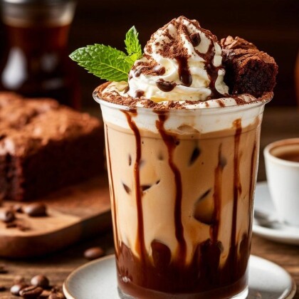 Айс Латте Брауни с мороженным