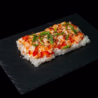 Японская пицца с креветками