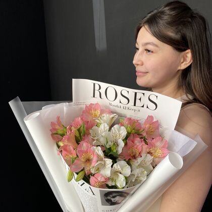 Моно букет из альстромерии "Любимой"