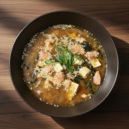 Мисо суп с семгой