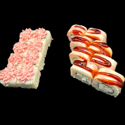 Лава маки Кани + Барбекю ролл