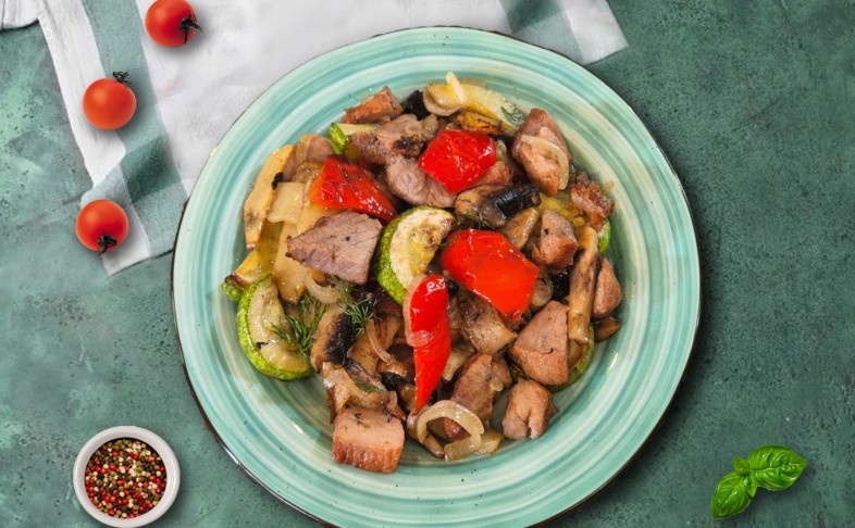 Горячая сковородка свинина