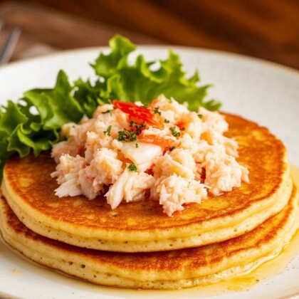 Блинчики с крабовым мясом и сыром