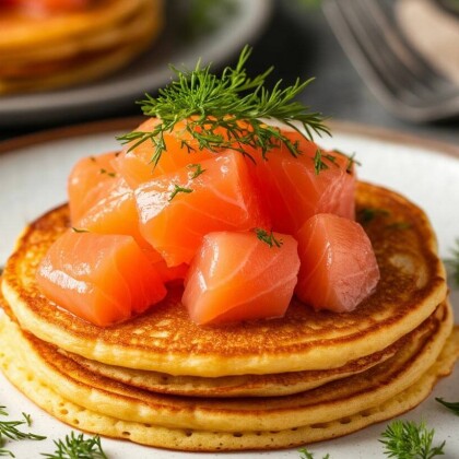 Блинчики с семгой
