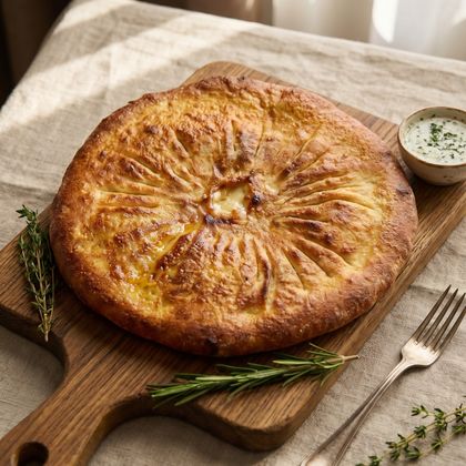 Осетинский пирог с сыром и говядиной