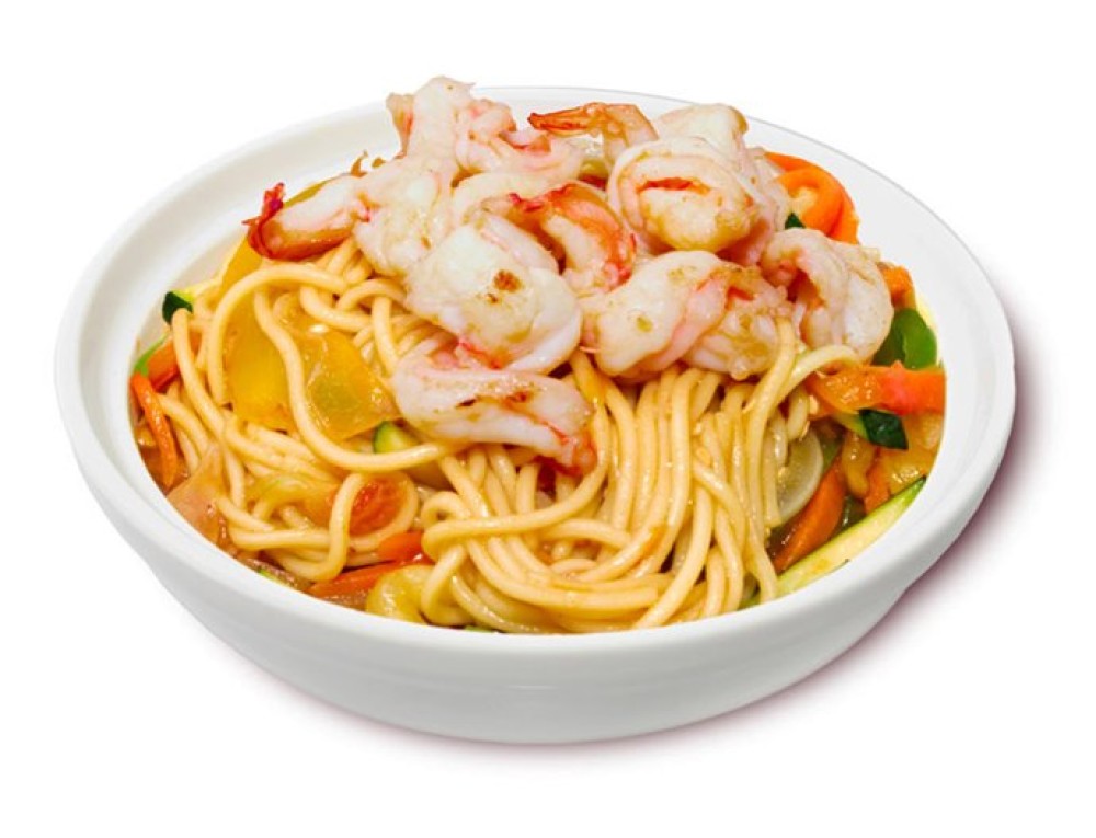 0901 Вок Сомен с креветкой в Сливочном соусе