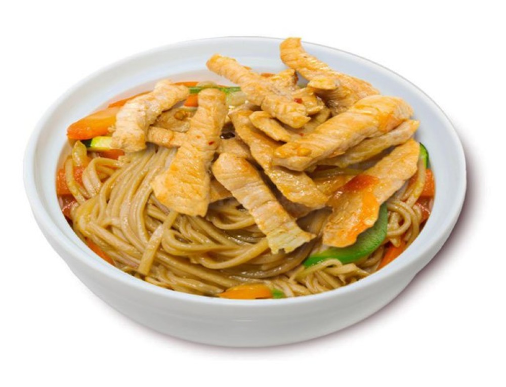 0891 Вок Сомен со свининой в Сливочном соусе