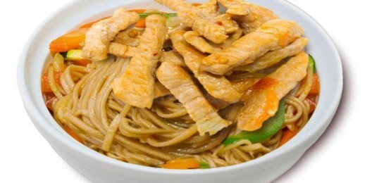 0891 Вок Сомен со свининой в Сливочном соусе