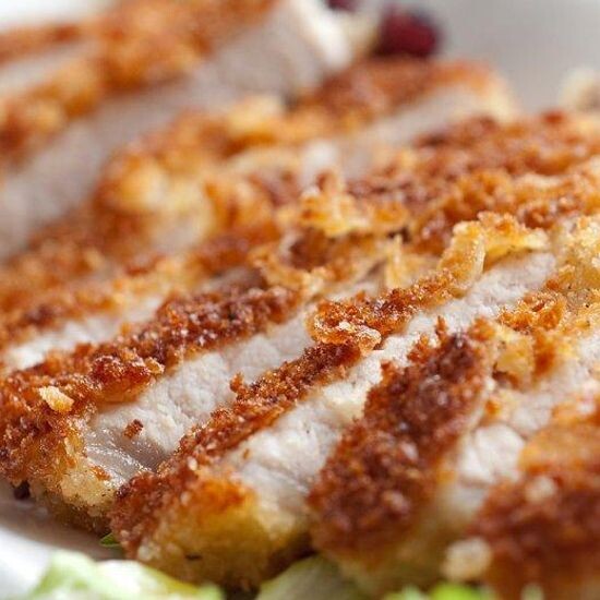 160 Отбивная из свинины с картофелем отварным