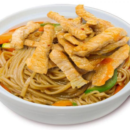 0891 Вок Сомен со свининой в Сливочном соусе