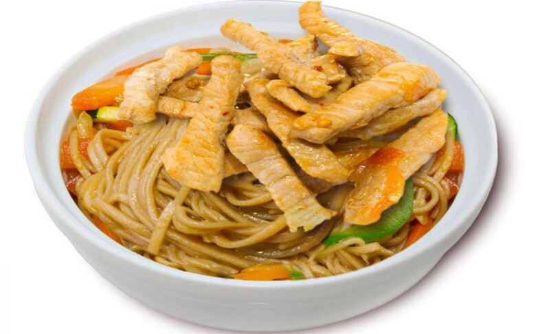 0891 Вок Сомен со свининой в Сливочном соусе