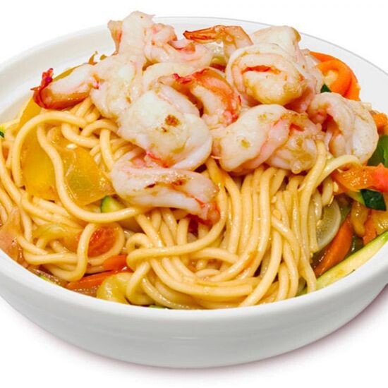 0901 Вок Сомен с креветкой в Сливочном соусе