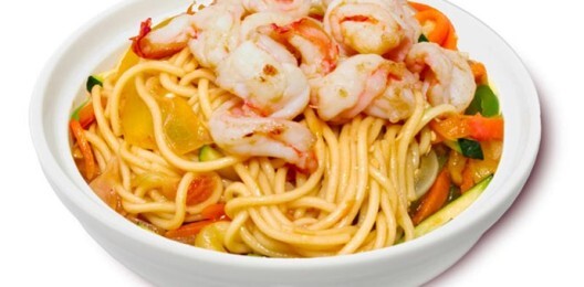 0902 Вок Сомен с креветкой в соусе Терияки