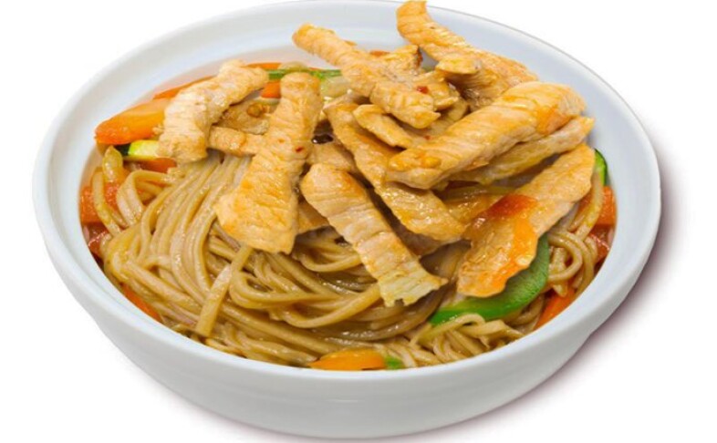 0893 Вок Сомен со свининой в соусе Чили