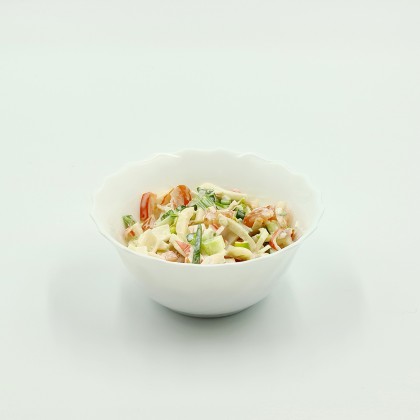 Салат из кальмаров с овощами