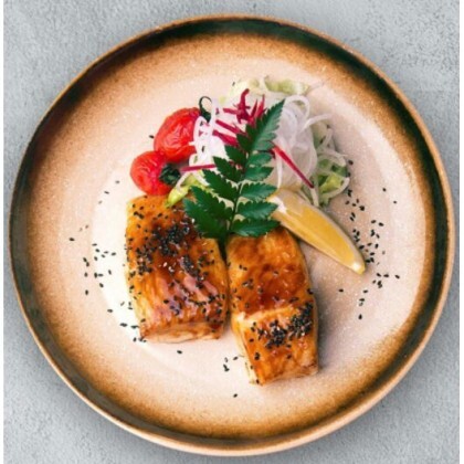 Филе палтуса в медово-горчичном соусе