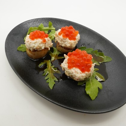 Сахалинский гребешок с нежной крабовой шапкой