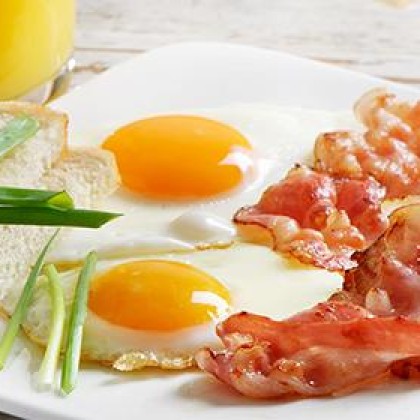 Яичница с беконом из 3-х яиц
