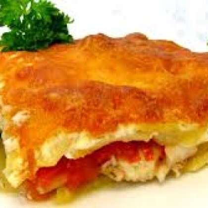 Рыба под овощами