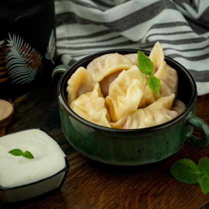 Вареники с вишней и сл. маслом