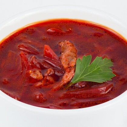 Борщ со сметаной.