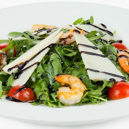 Руккола с креветками