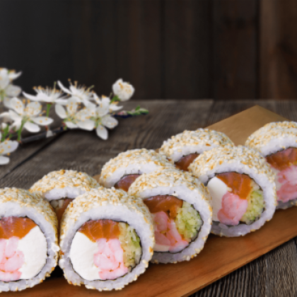 Сливочный ролл с креветкой