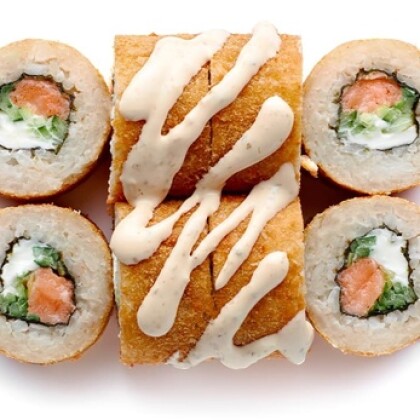 Темпура ролл «Императорский» с лососем