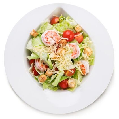 Салат «Цезарь с креветками»