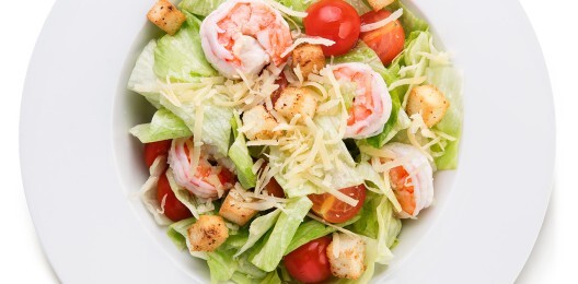 Салат «Цезарь с креветками»
