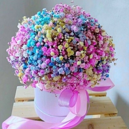 Композиция с гипсофилой "Взрывная страсть"