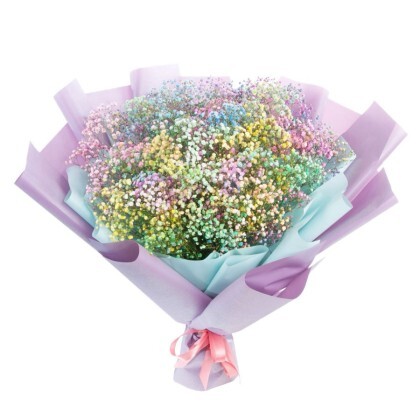 Букет с гипсофилой "Нежный шелест"