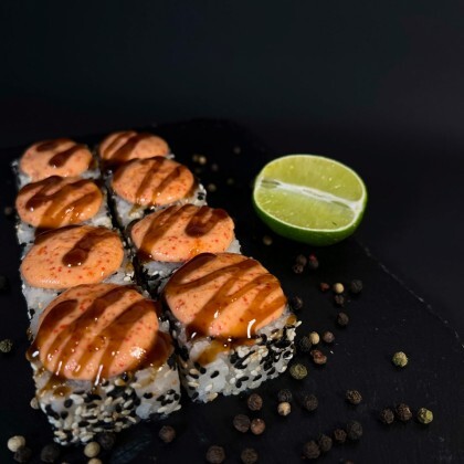 Запечённый ролл «Зебра с курицей»