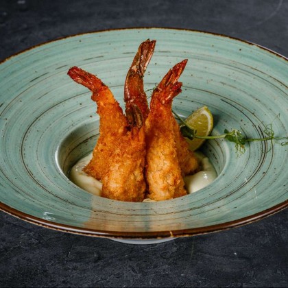 Креветки в соусе васаби