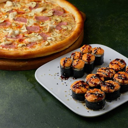 Пицца и роллы №1