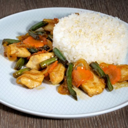 Курица терияки с рисом