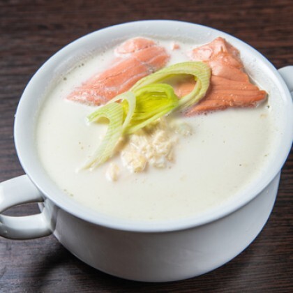 Суп сливочный с лососем