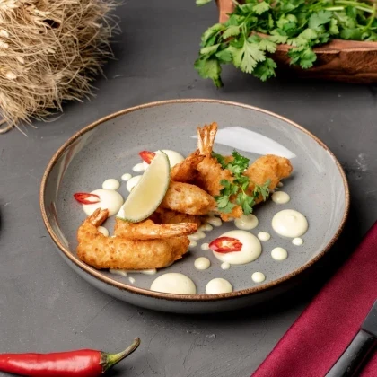 Креветки в соусе "Васаби"