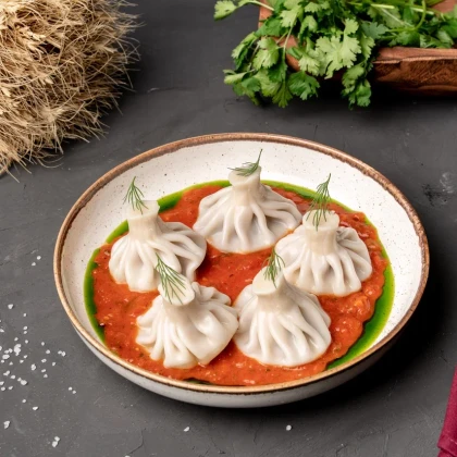 Хинкалини из баранины в соусе на ваш выбор