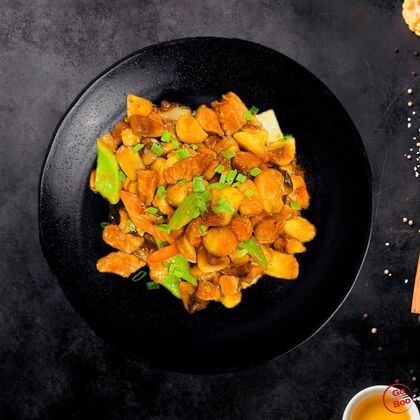 Жареное куриное филе с шампиньонами