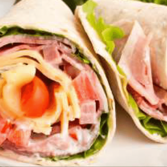 Шаурма из ветчины с жареным картофелем