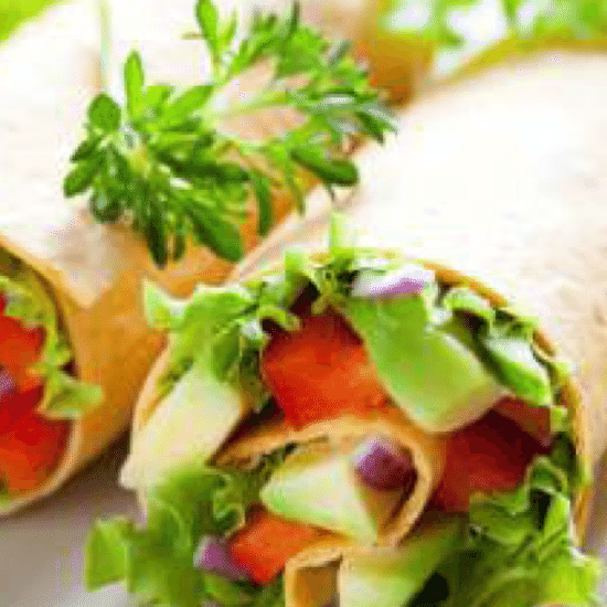 Шаурма из ветчины с овощами