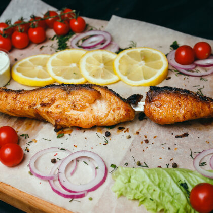 Форель на мангале