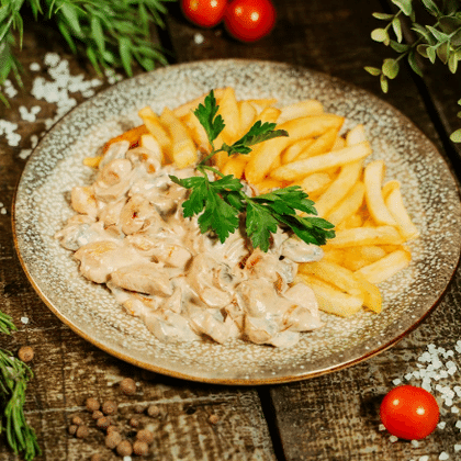 Куриное филе с грибами