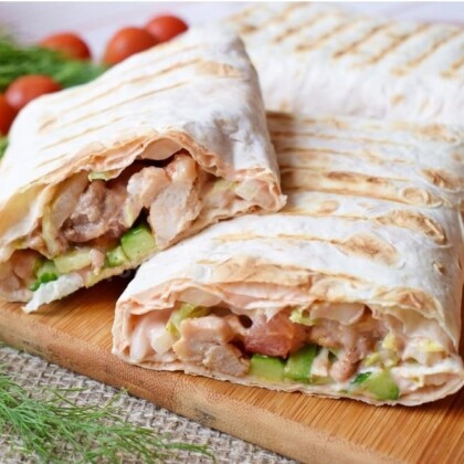 Шаурма со Свининой и чесноком